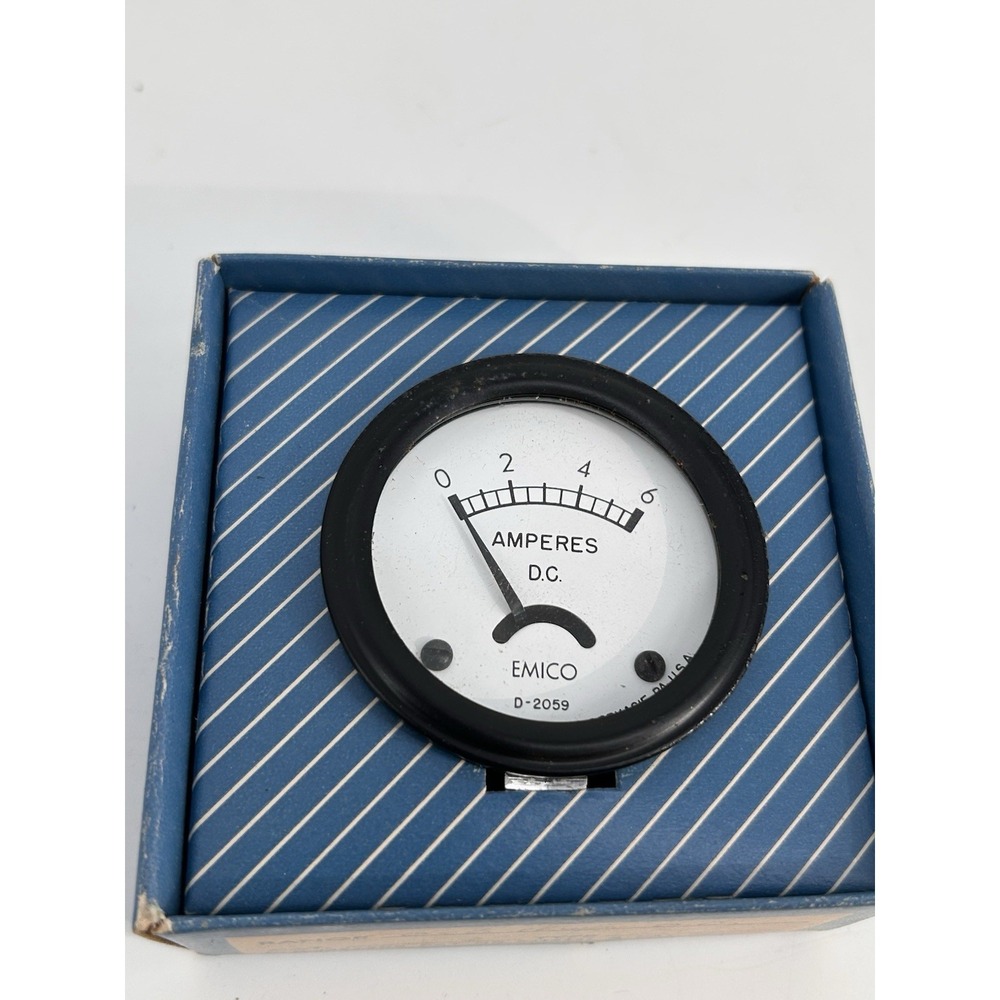 EMICO Amperes Gauge 1960s Radio or Electronics Low Voltage Amp Gauge